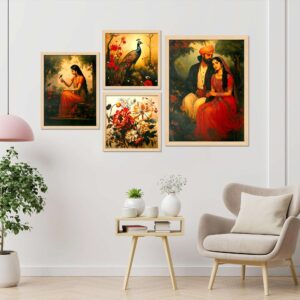 SET OF 4 DIGITAL WALL PAINTING