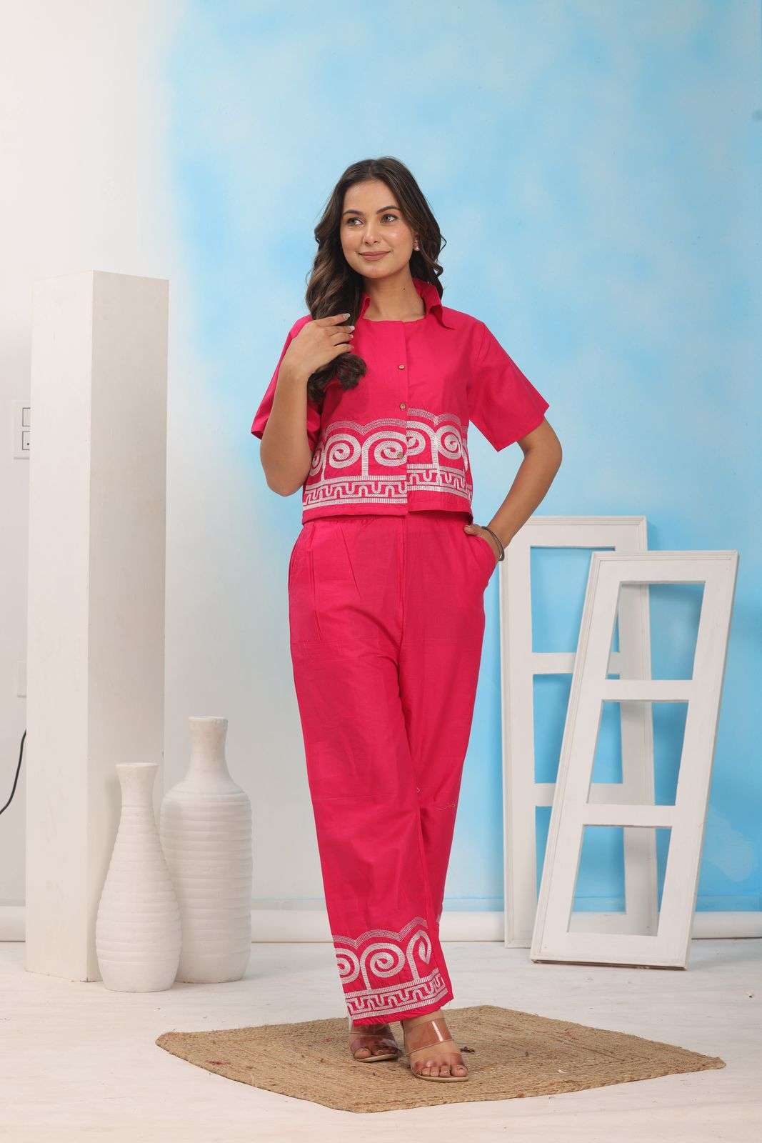 Stylish Ease ? Printex Cotton Dress with Embroidery Details (L) - Image 3